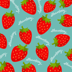 seamless pattern with strawberries