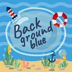 background sea blue concept illustration vector design 3