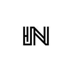 initial letter in line stroke logo modern