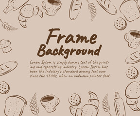 bakery frame concept illustration vector design 6