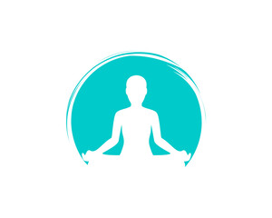 Meditation in the blue circle