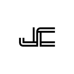 initial letter jc line stroke logo modern