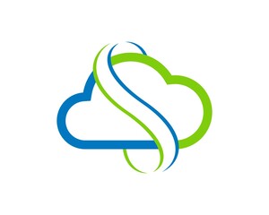 Obraz premium Abstract cloud with S swoosh
