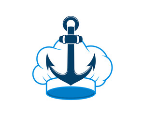 Anchor with chef hat logo