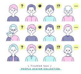 色々な男性　困った顔