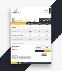 Modern Business Invoice Bill Template