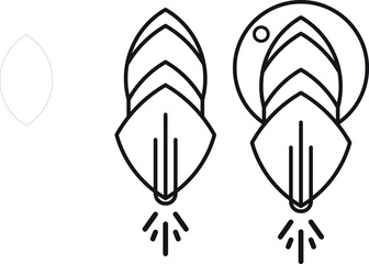 vector illustration of a rocket