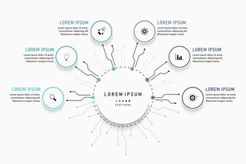 Business data visualization. Process chart. Abstract elements of graph, diagram with steps, options, parts or processes. Vector business template . Creative concept for infographic. 