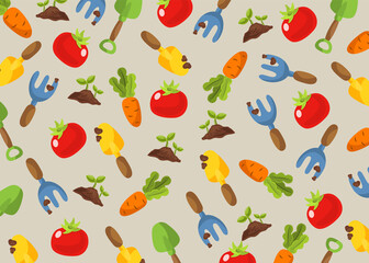 garden pattern background concept illustration vector design 8