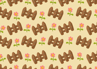 garden pattern background concept illustration vector design 10