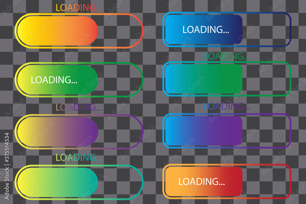 Aufkleber loading progress. bar string. digital download symbol. bootloader indicator. vector illustration. st