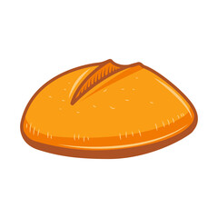 Illustration of  bread in engraving style. Design element for poster, card, banner, menu. Vector illustration