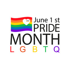 LGBT Pride Month in June.Poster, card, banner and background. Vector illustration
