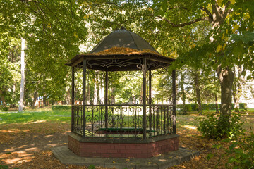 Gazebo in the city Park of Tambov