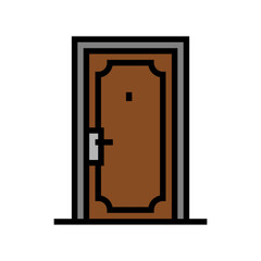 entrance door color icon vector. entrance door sign. isolated symbol illustration