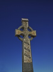 Christian cross statue old Celtic 