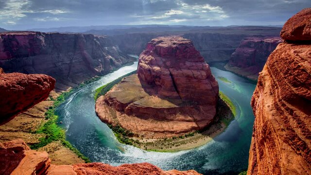 Horseshoe Bend in Arizona USA time lapse