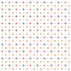 geometric and flower dot pattern