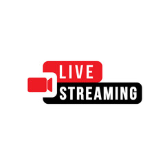 Live streaming flat logo vector design