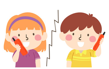 Kids Walkie Talkie Talking Illustration