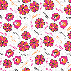 flower and leaf pattern background