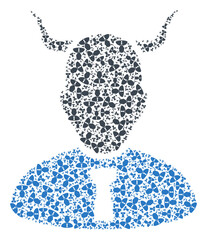 Vector devil composition is made from randomized recursive devil items. Recursive combination from devil.