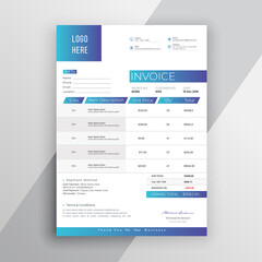 Modern Business Invoice Bill Template