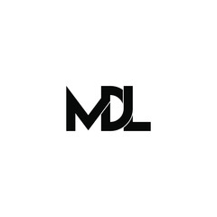 mdl letter original monogram logo design