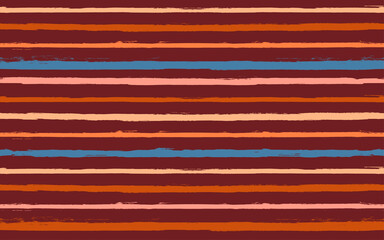 Stripes pattern. Seamless vector striped background. Red autumn paint brush strokes. Bright fall graphic stripes, paintbrush line print. texture lines backdrop