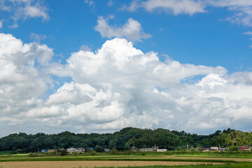 田園風景 夏の雲