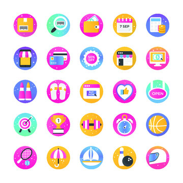 Ecommerce Flat Vector Icons  