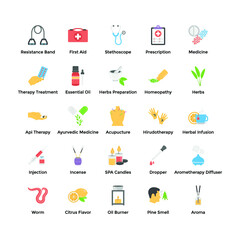 Therapist and Counselling Process Symbols Flat Icons Pack 