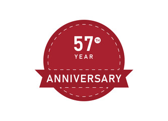 57 years anniversary Badges design 