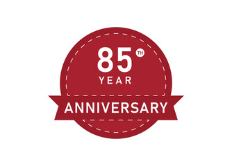 85 years anniversary Badges design 