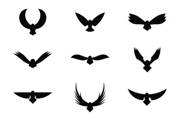 Military Logo Solid Icons Set