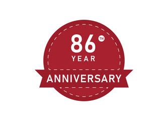 86 years anniversary Badges design 