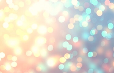 Fototapeta premium Golden blue bokeh blurred texture. Confetti empty background. Glitter defocused illustration. New Year holiday abstract template.