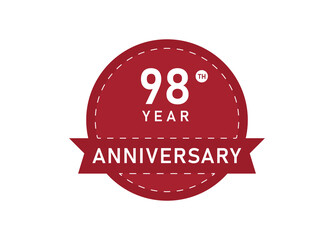 98 years anniversary Badges design 