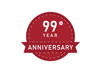 99 years anniversary Badges design 