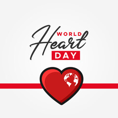 World Heart Day Vector Design Illustration