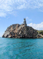 Fototapeta na wymiar Swallow's nest castle on the Crimean Peninsula in Yalta