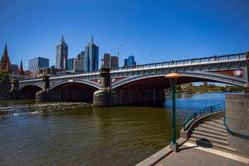 Melbourne Princes Bridge on Yarra River