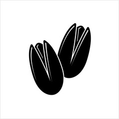 Pistachio Icon, Editable Seed Of Desert Plant Fruit Drupe