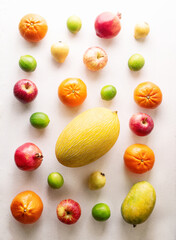 Fruits arranged beautifully