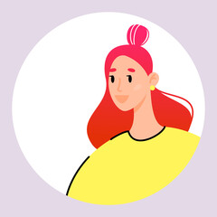 Girl Characters Round Avatars