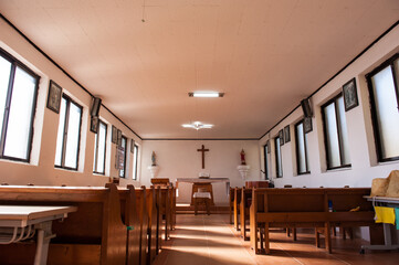 The catholic cathedral church inside.