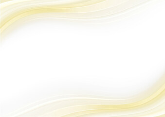 上品な曲線　フレーム素材（金色）01　横