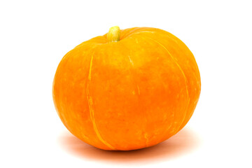Pumpkin on a white background. Template for scary halloween face isolated white background.