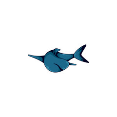 Shark vector design template illustration