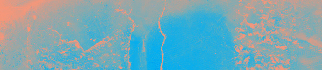 abstract coral and blue color texture background with copy space for design